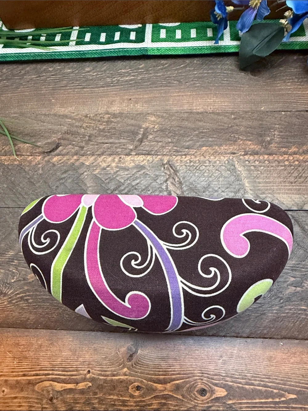 🩷 👓 Vera Bradley Purple Punch Floral Hard Clamshell Eyeglass glasses Case🩷👓 EUC